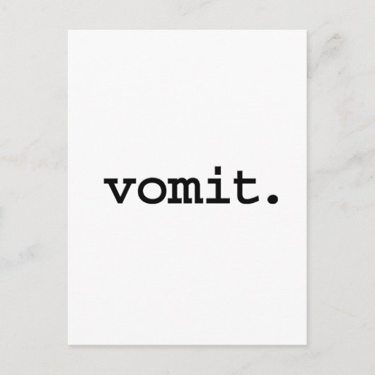 Erbrechen Postkarte (Vorderseite)