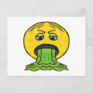Erbrechen Postkarte