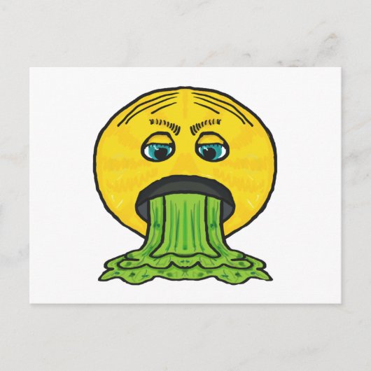 Erbrechen Postkarte (Vorderseite)