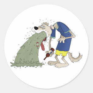 Erbrechen Runder Aufkleber