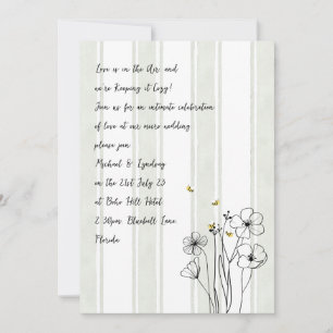 Erbschaft Bienen Moderne Handgeschriebene Hochzeit Einladung