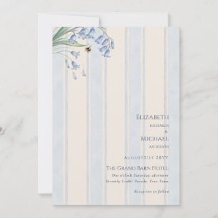 Erbschaft Blaue Glocken Bienen Blaue Creme Blumen Einladung