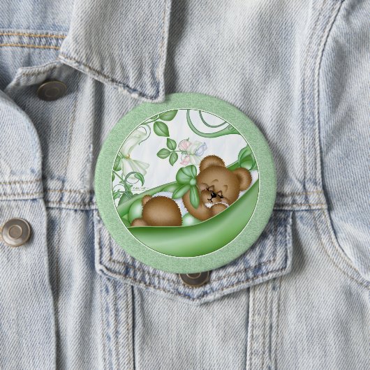 Erbse in einem Hülsen-Knopf Button (Beispiel)