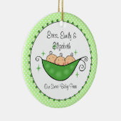 Erbse in meinen Hülsen-Dreiergruppen Keramikornament (Rechts)