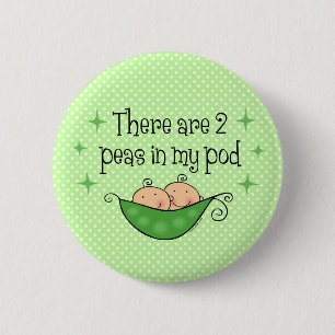 Erbse in meinen Hülsen-Zwillingen Button