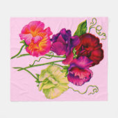 Erbse, lila und rosa fleecedecke (Vorderseite (Horizontal))