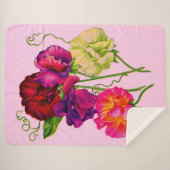 Erbse, lila und rosa sherpadecke (Vorderseite (Horizontal))