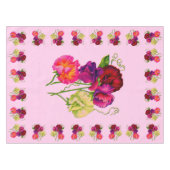 Erbse, lila und rosa tischdecke (Vorderseite (Horizontal))