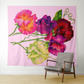 Erbse, lila und rosa wandteppich (Beispiel (Horizontal))