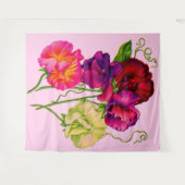 Erbse, lila und rosa wandteppich (Vorderseite (Horizontal))