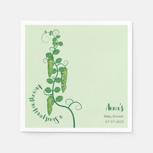 Erbse Serviette (Vorderseite)