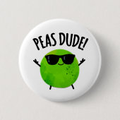 Erbse Typ Funny Veggie Pea Pub Button (Vorderseite)