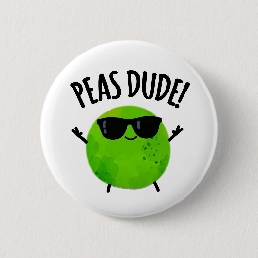 Erbse Typ Funny Veggie Pea Pub Button (Vorderseite)