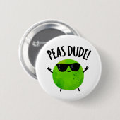 Erbse Typ Funny Veggie Pea Pub Button (Vorne & Hinten)