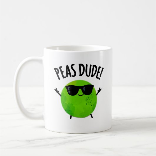 Erbse Typ Funny Veggie Pea Pub Kaffeetasse (Links)