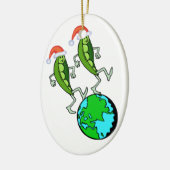 Erbsen auf der Erde Keramik Ornament (Links)