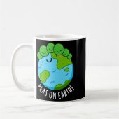 Erbsen Auf Der Erde Lustiger Gemüse-Friedenswitz D Kaffeetasse (Links)