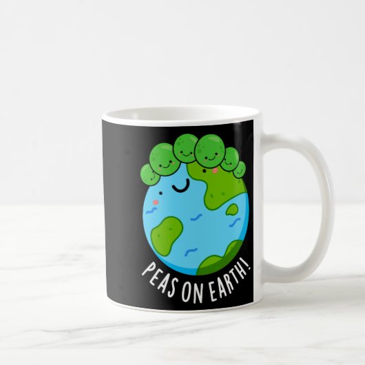Erbsen Auf Der Erde Lustiger Gemüse-Friedenswitz D Kaffeetasse (Rechts)