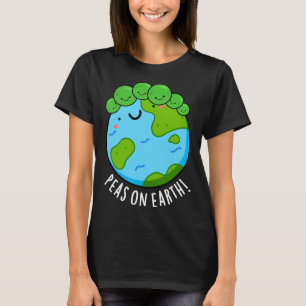 Erbsen auf der Erde Lustiger Gemüse-Friedenswitz D T-Shirt