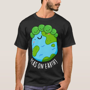 Erbsen auf der Erde Lustiger Gemüse-Friedenswitz D T-Shirt