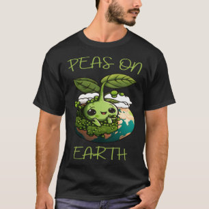 Erbsen auf der Erde Vegan Vegetarier Pflanzenfrei T-Shirt