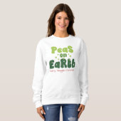 Erbsen auf der Erde Vegetarische Weihnachten Sweat Sweatshirt (Vorne ganz)