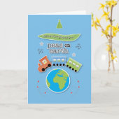 Erbsen auf der Erde Weihnachtskarte Karte (Gelbe Blume)