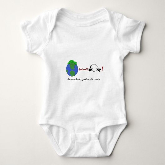 Erbsen auf Erde Baby Strampler (Vorderseite)