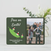 Erbsen auf Erden Funny Foto Weihnachten (Stehend Vorderseite)