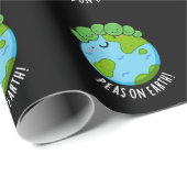 Erbsen auf Erden Funny Veggie Peace Pub Dark BG Geschenkpapier (Rolleneckpunkt)