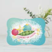 Erbsen auf Erden Kulinarische Weihnachtskarte Feiertagskarte (Stehend Vorderseite)