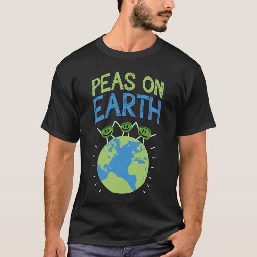 Erbsen auf Erden Pee oder Veggie T-Shirt (Vorderseite)