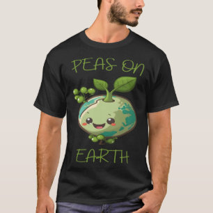 Erbsen auf Erden Vegan Vegetarisch Pflanzenbasiert T-Shirt