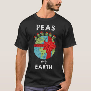 Erbsen auf Erdlustigem Feiertagveggie-Wortspiel T-Shirt