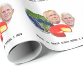 Erbsen auf Mann-Trumpf u. Pennys des Geschenkpapier (Rolleneckpunkt)