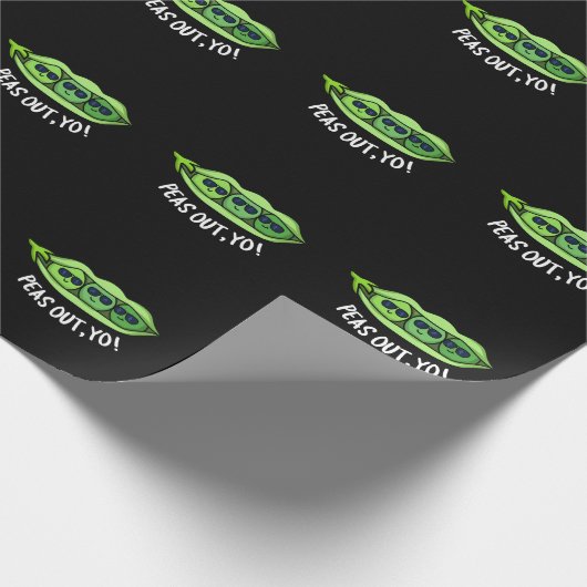 Erbsen aus Yo Funny Peas Pun Dark BG Geschenkpapier (Ecke)