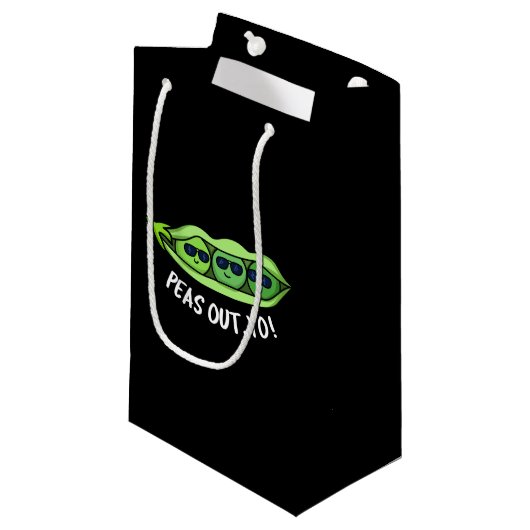 Erbsen aus Yo Funny Peas Pun Dark BG Kleine Geschenktüte (Vorderseite Schrägansicht)