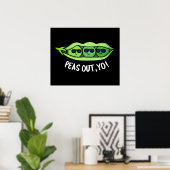 Erbsen aus Yo Funny Peas Pun Dark BG Poster (Heimbüro)