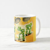 Erbsen beim Duschen Kaffeetasse (VorderseiteRechts)