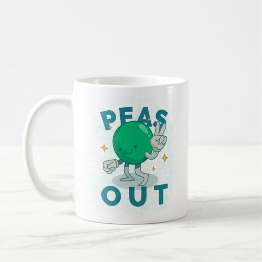 Erbsen draussen Frieden Klassischer Becher Kaffeetasse (Links)