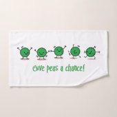 Erbsen eine Chance geben Badhandtuch Set (Handtuch)