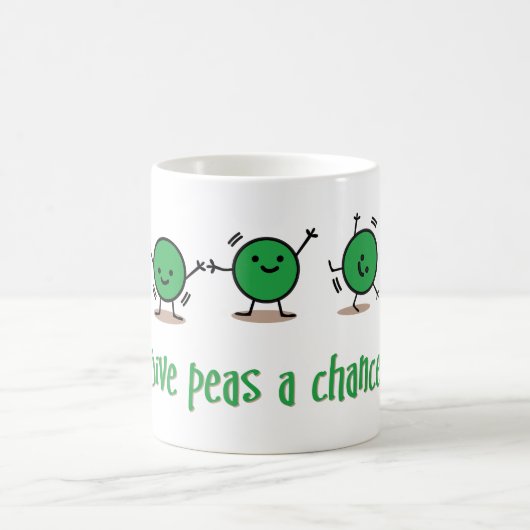 Erbsen eine Chance geben Kaffeetasse (Mittel)