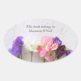 Erbsen, frisch ovaler aufkleber