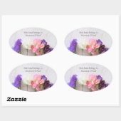 Erbsen, frisch ovaler aufkleber (Blatt)