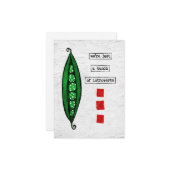 Erbsen-Grußkarte - Schönes Gemüse - Einführungen Karte (Vorderseite/Rückseite Beispiel)