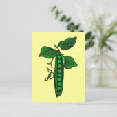 Erbsen im Pod Postkarte (Stehend Vorderseite)