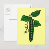 Erbsen im Pod Postkarte (Vorne/Hinten)
