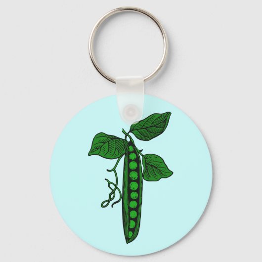 Erbsen im Pod Schlüsselanhänger (Vorderseite)