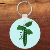 Erbsen im Pod Schlüsselanhänger (Vorderseite)