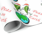 Erbsen im Urlaub auf der Erde Geschenkpapier (Rolleneckpunkt)